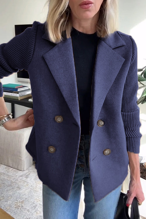 Blazer à manches en tricot chic