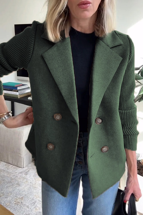 Blazer à manches en tricot chic