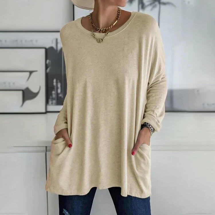 Pull à col rond oversize décontracté