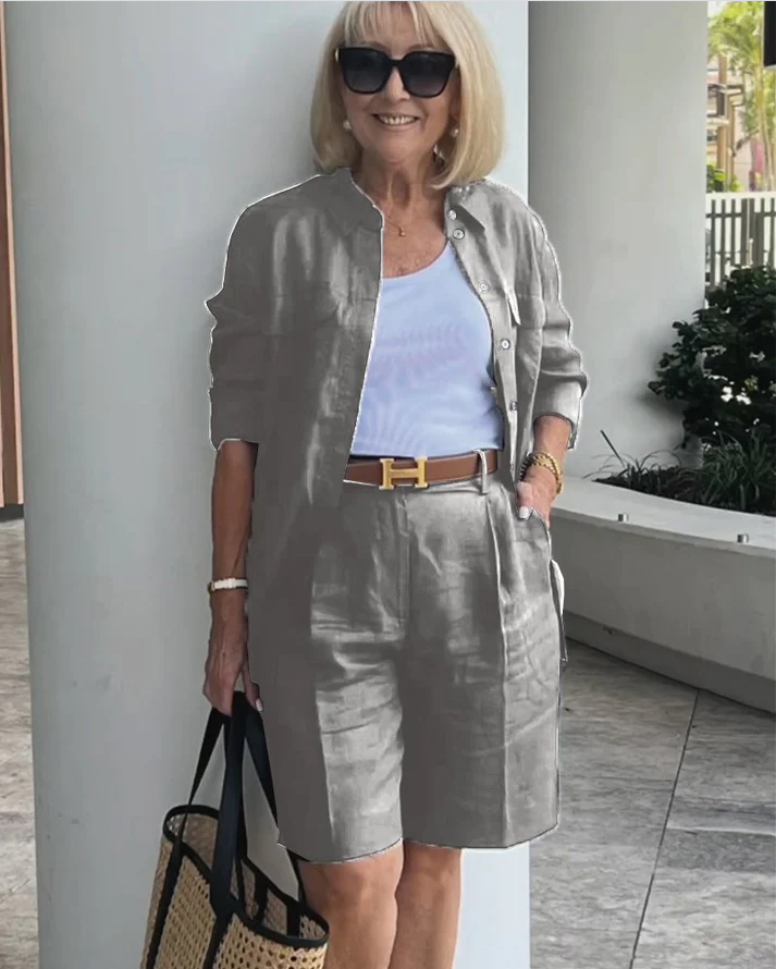 Ensemble deux pièces avec cardigan pour femme