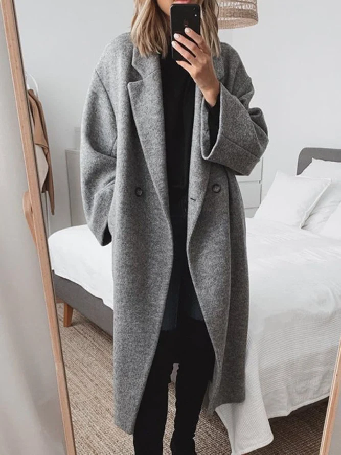Manteau long d'hiver classique pour femmes