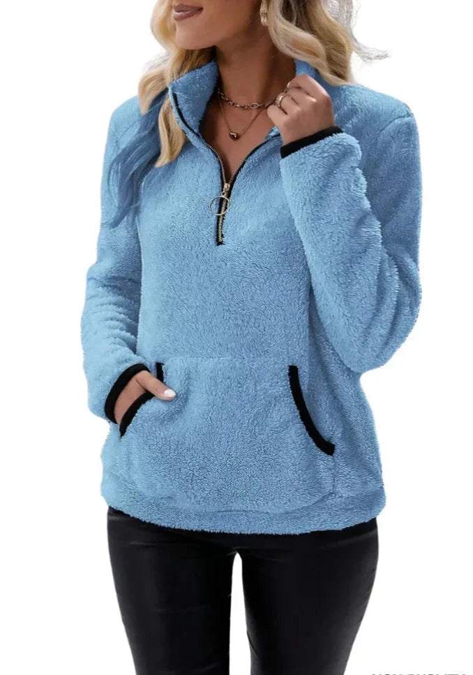 Harper Soft Touch pull‑over avec texture Sherpa