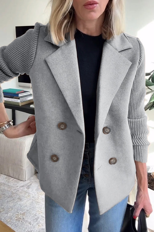 Blazer à manches en tricot chic