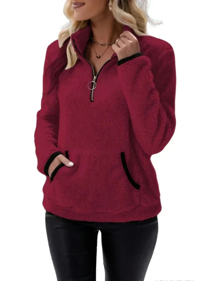 Harper Soft Touch pull‑over avec texture Sherpa