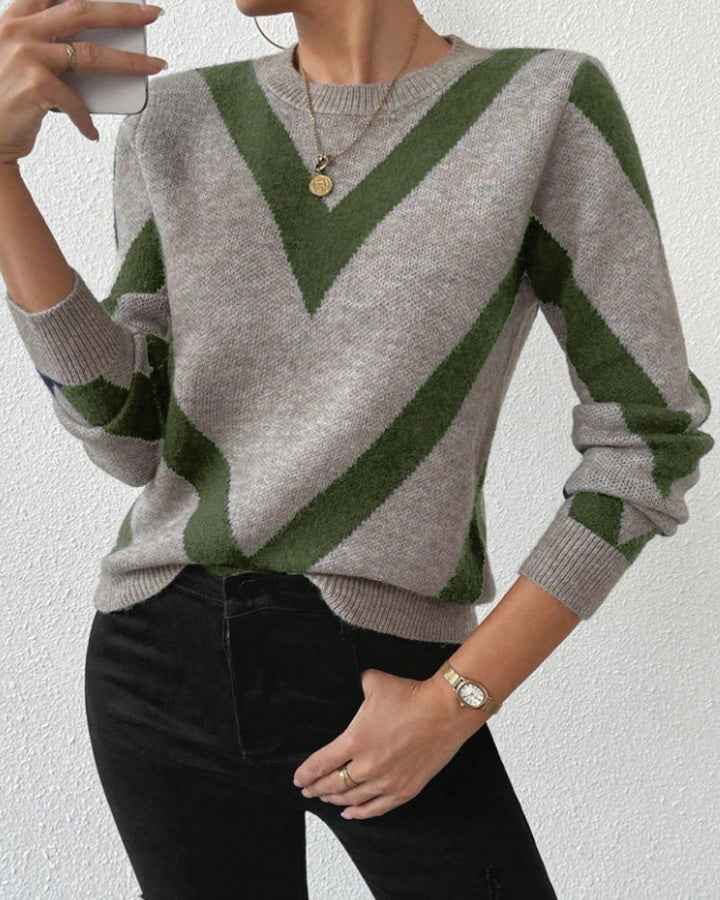 Pull à col rond Geometric-Print