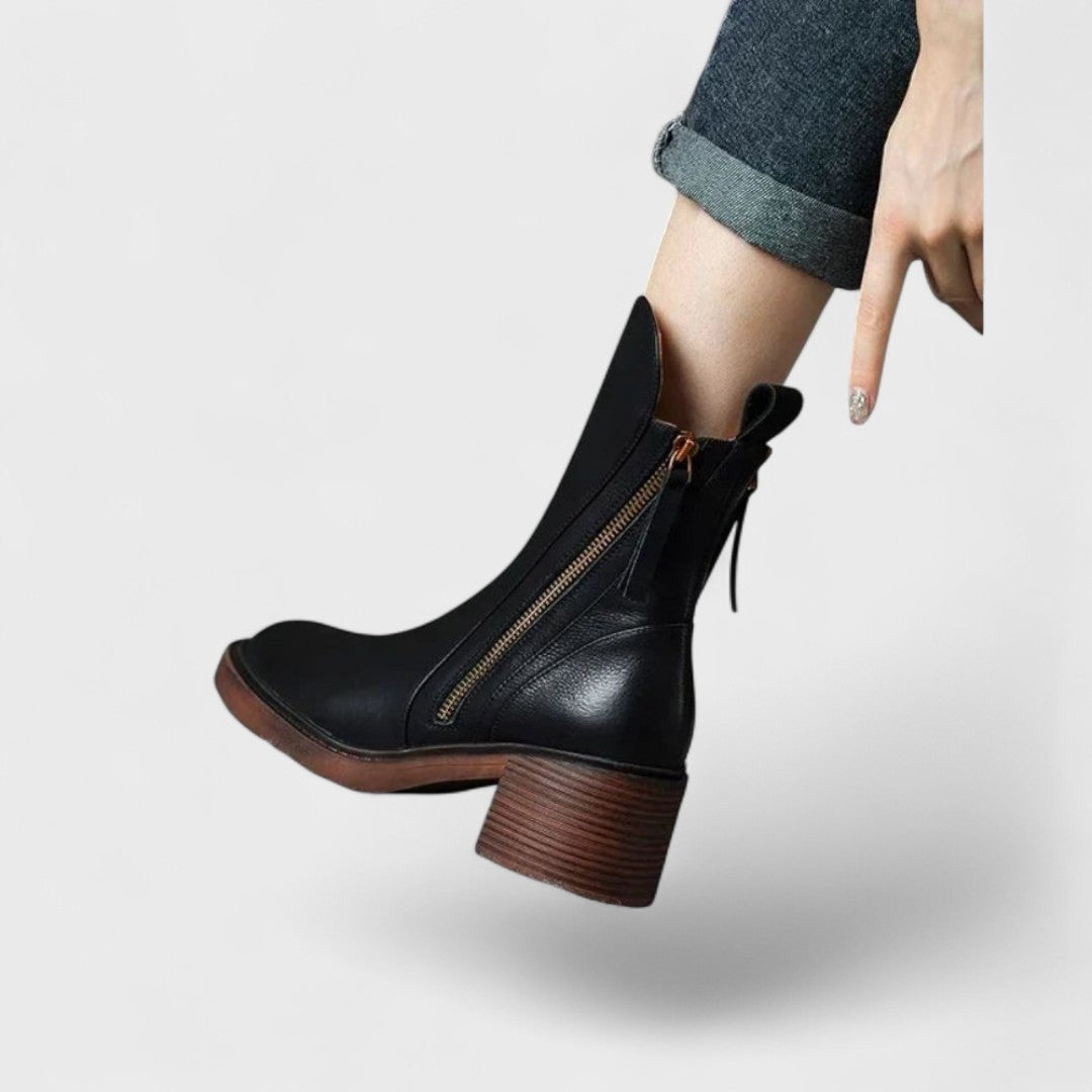 Bottines en cuir véritable