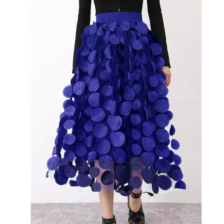 Jupe maxi à pois vintage classique