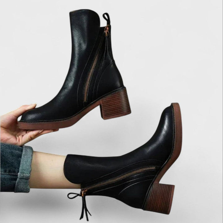 Bottines en cuir véritable