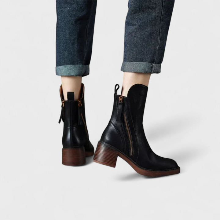Bottines en cuir véritable