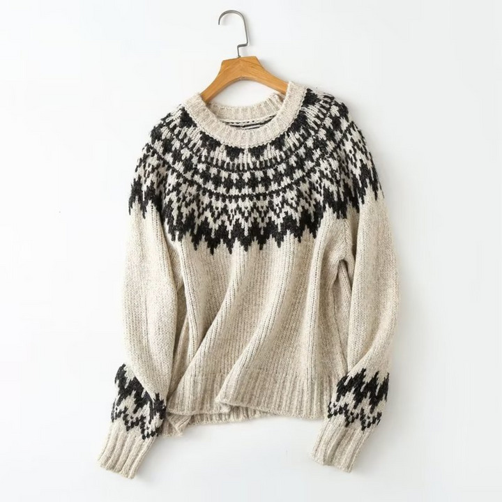 Pull chaud en grosse maille de laine