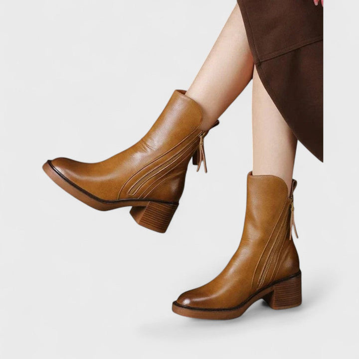 Bottines en cuir véritable
