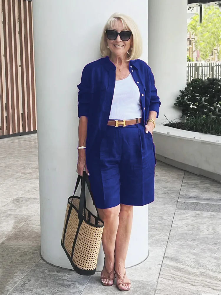 Ensemble deux pièces avec cardigan pour femme