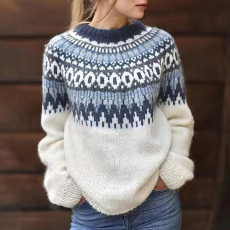 Pull à motif islandais