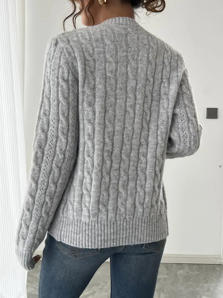 Cardigan en maille torsadée pour femme