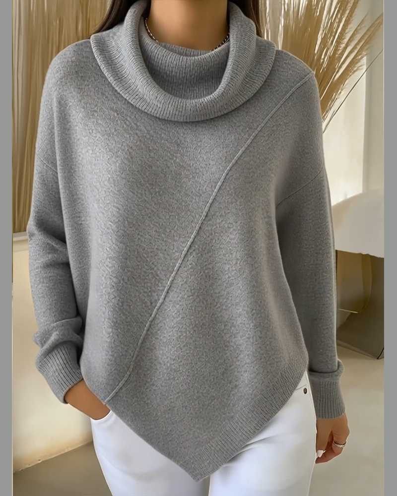 Pull à col bénitier asymétrique
