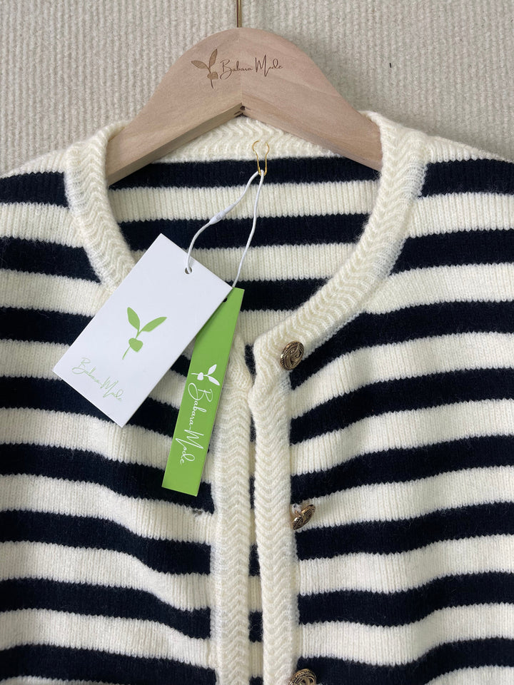 Cardigan rayé intemporel