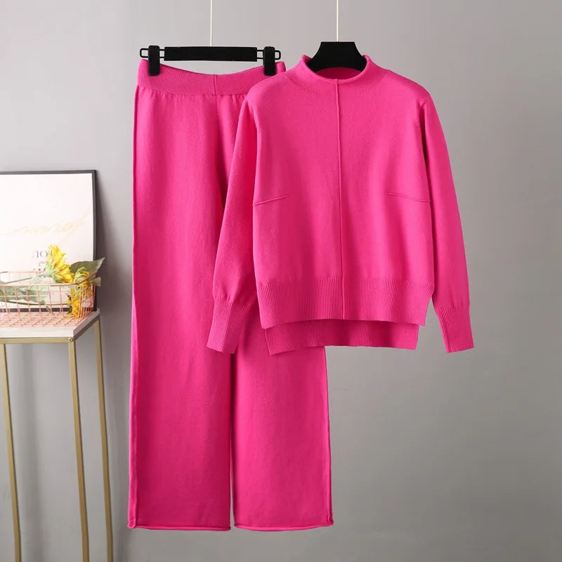 Roma™ - Ensemble pantalon et pull oversize épais et chaud en maille