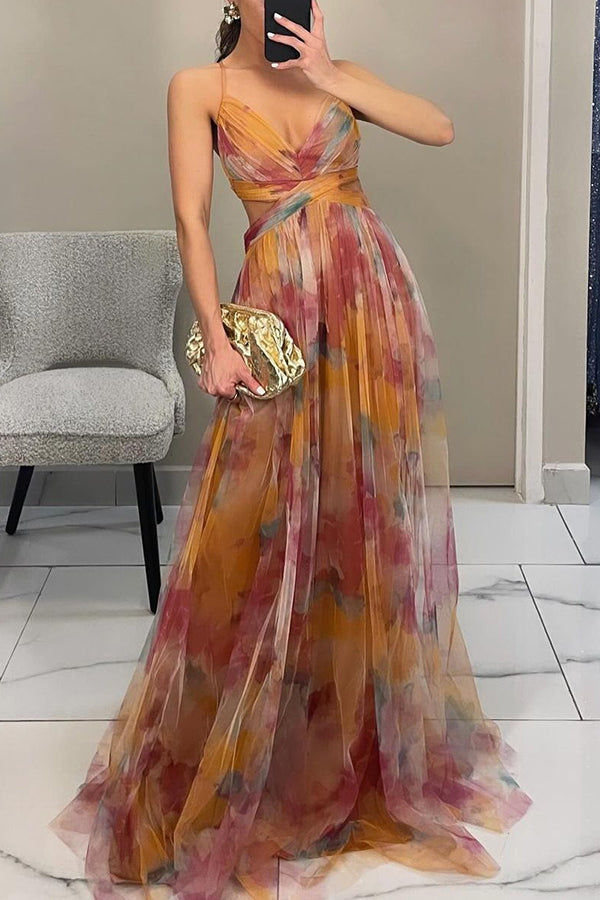 Robe longue féminine sans manches pour femme