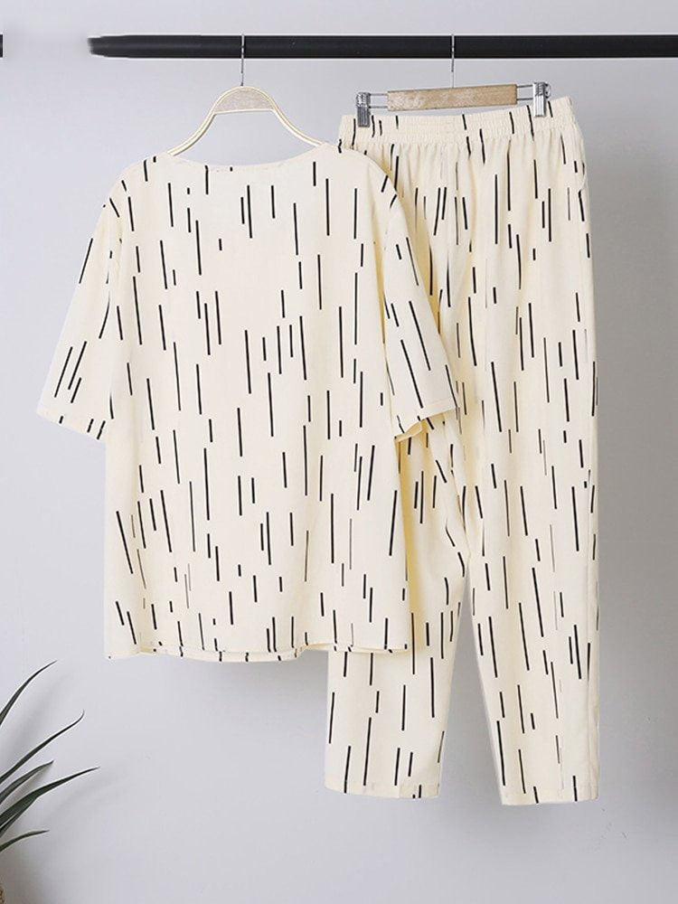 Ensemble deux pièces Pantalon Large Décontracté