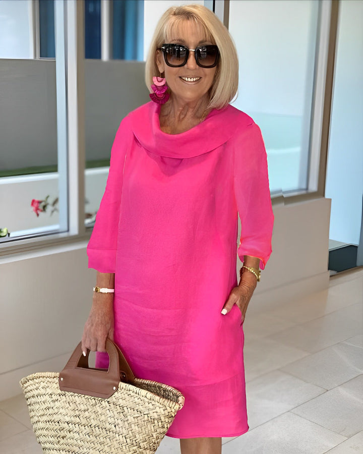 Robe Midi Fluide Inked Print