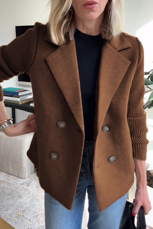 Blazer à manches en tricot chic