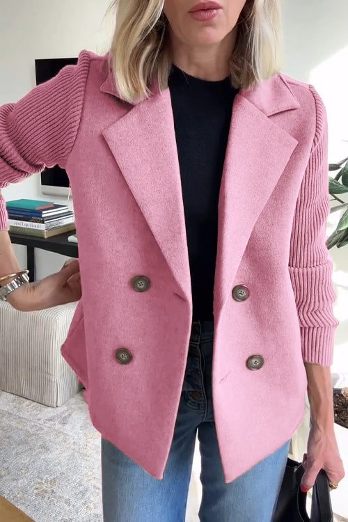 Blazer à manches en tricot chic