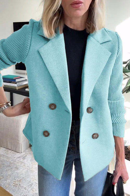Blazer à manches en tricot chic