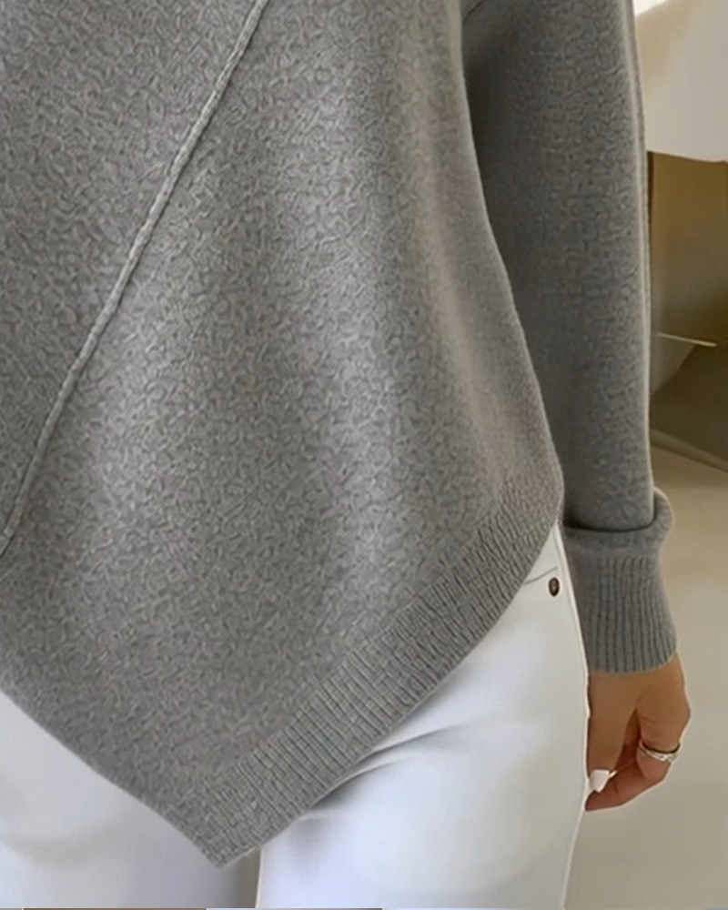 Pull à col bénitier asymétrique