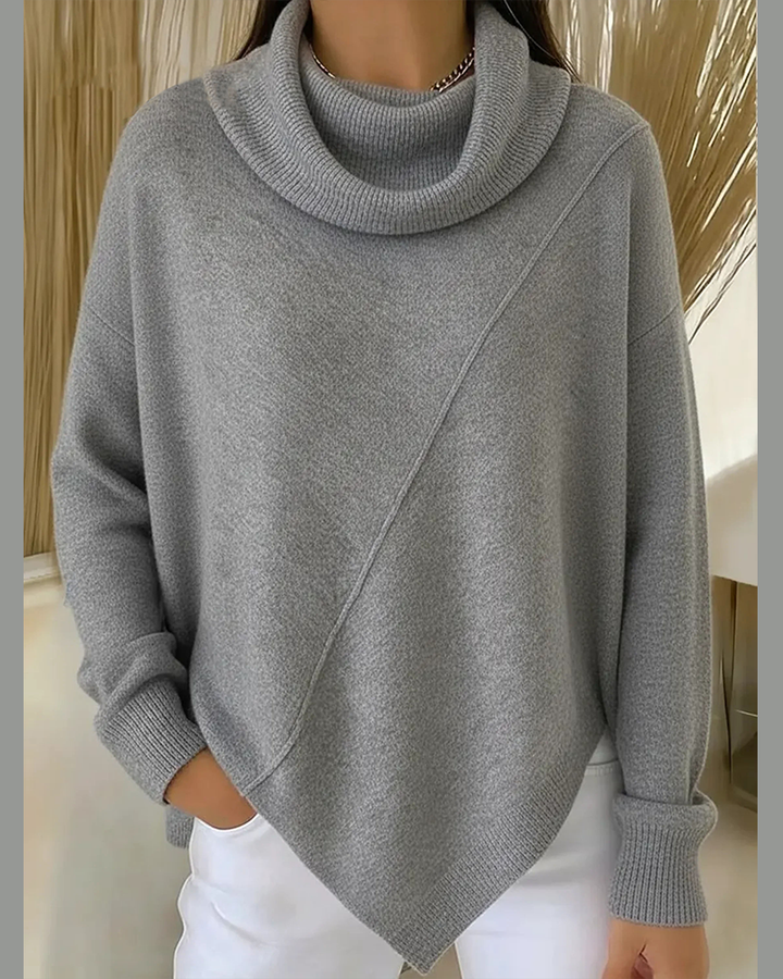 Pull à col bénitier asymétrique