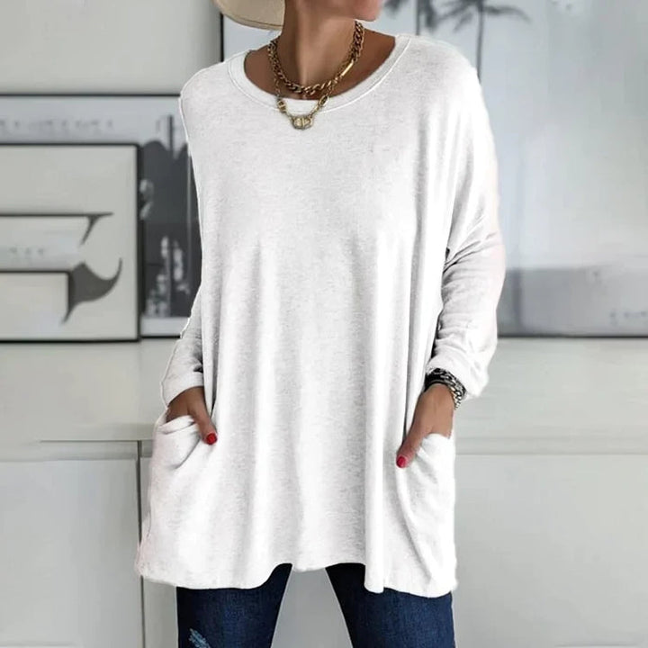 Pull à col rond oversize décontracté