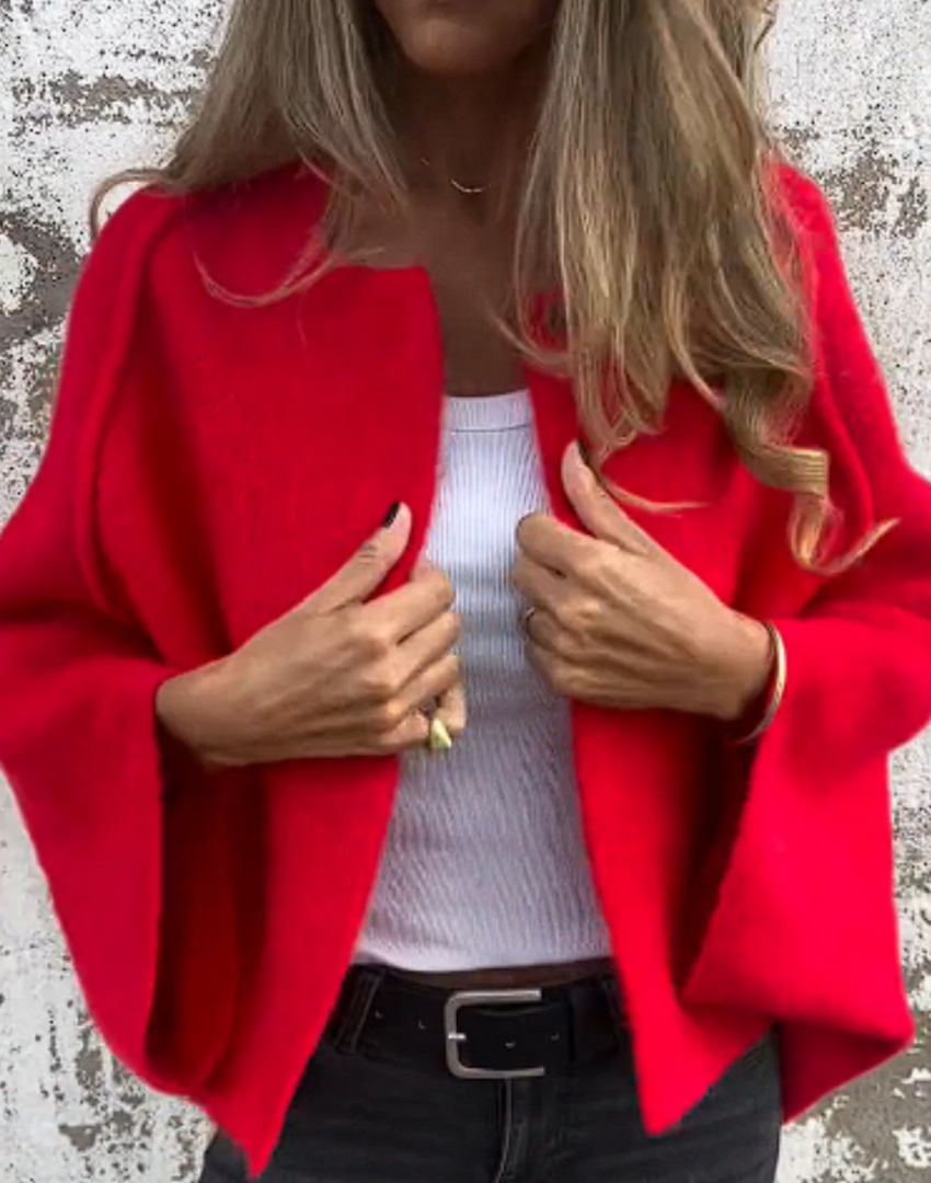 Top en tricot drapé neutre