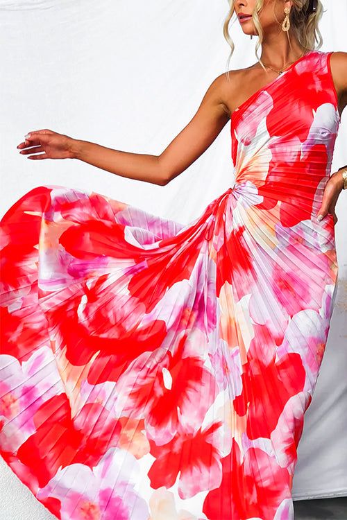Robe mi-longue plissée et légère pour l'été