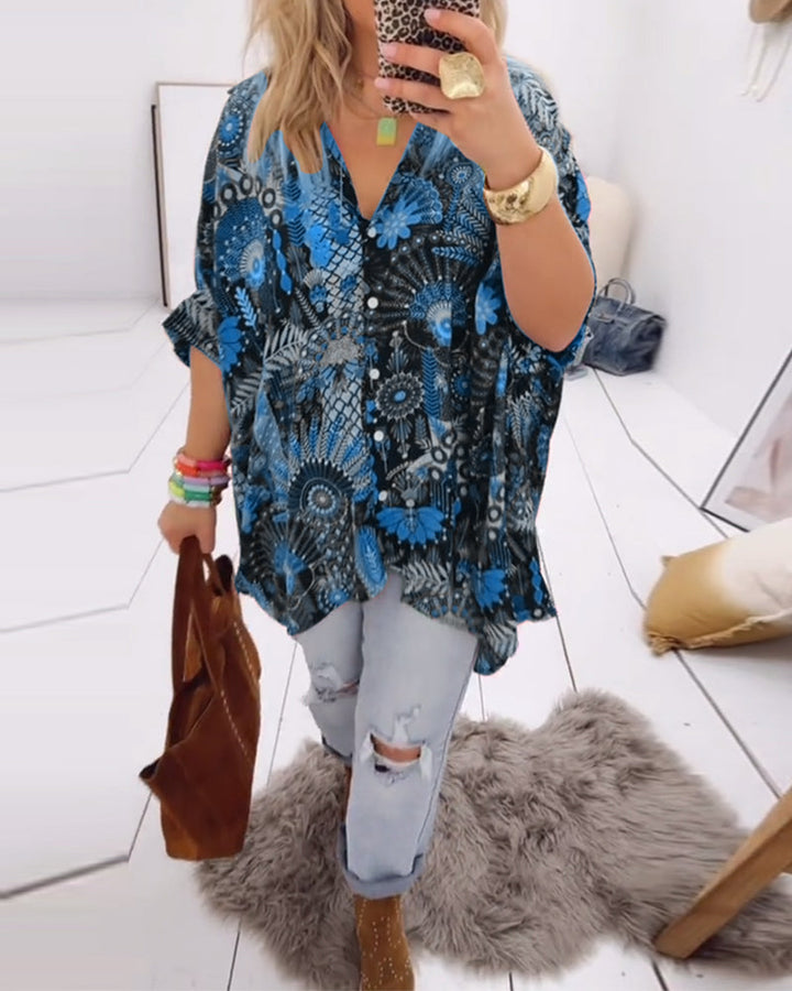 Blouse imprimée Loose Fashion