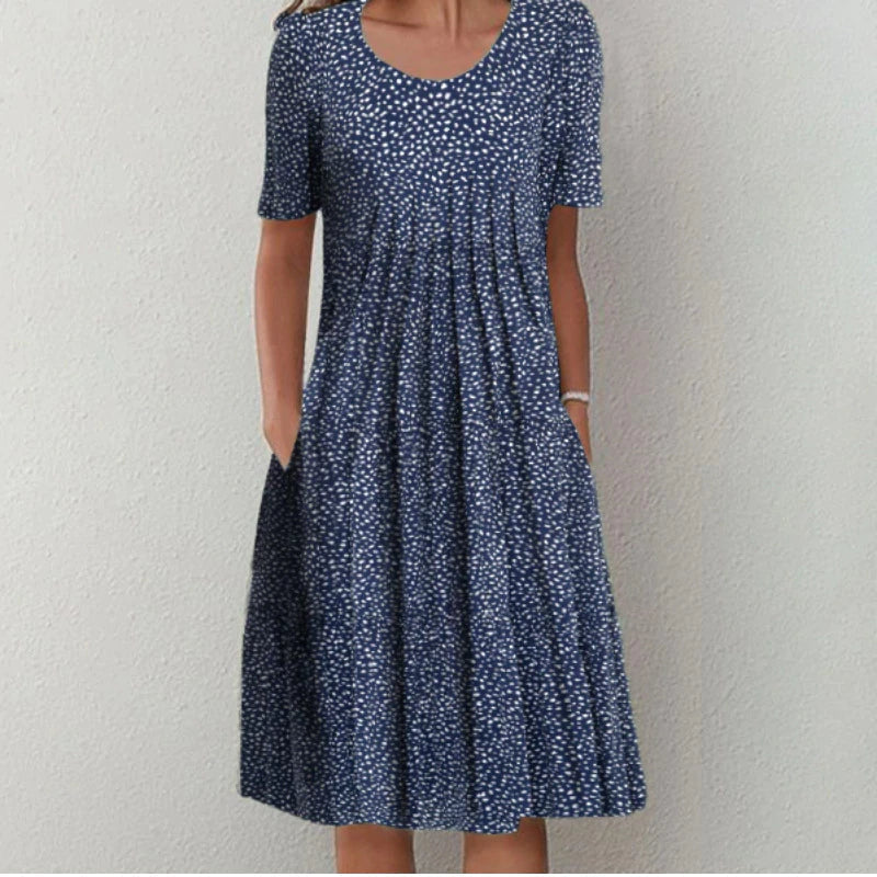 Robe midi boho à fleurs décontractée et fluide