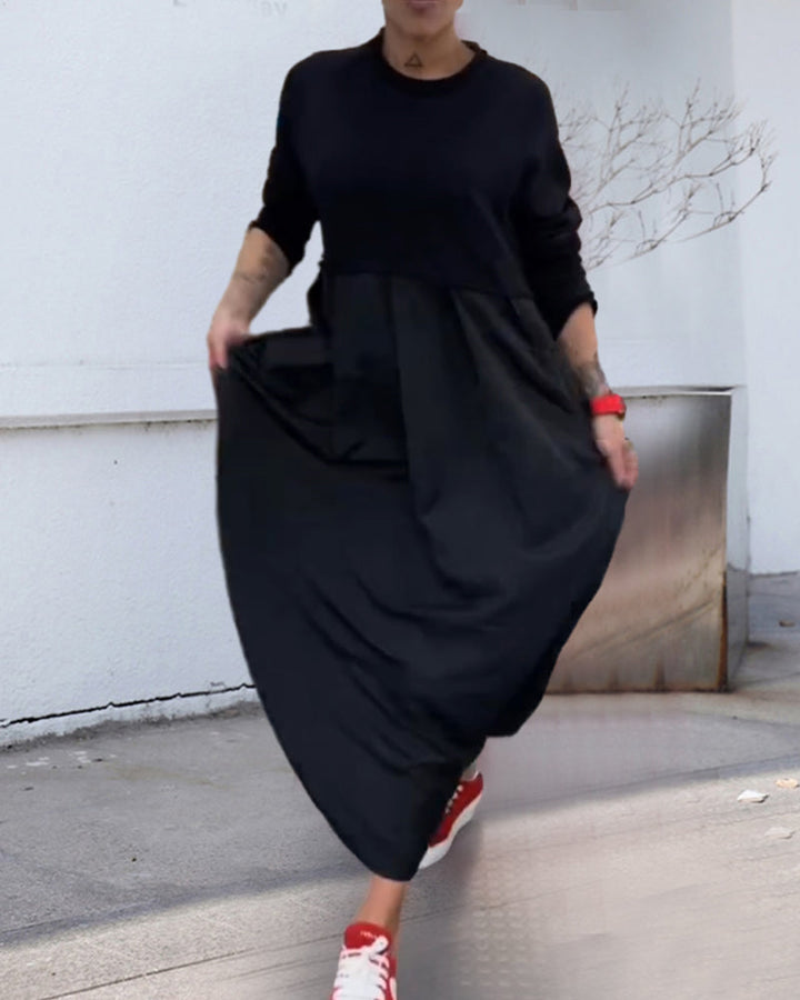 Robe longue décontractée unie