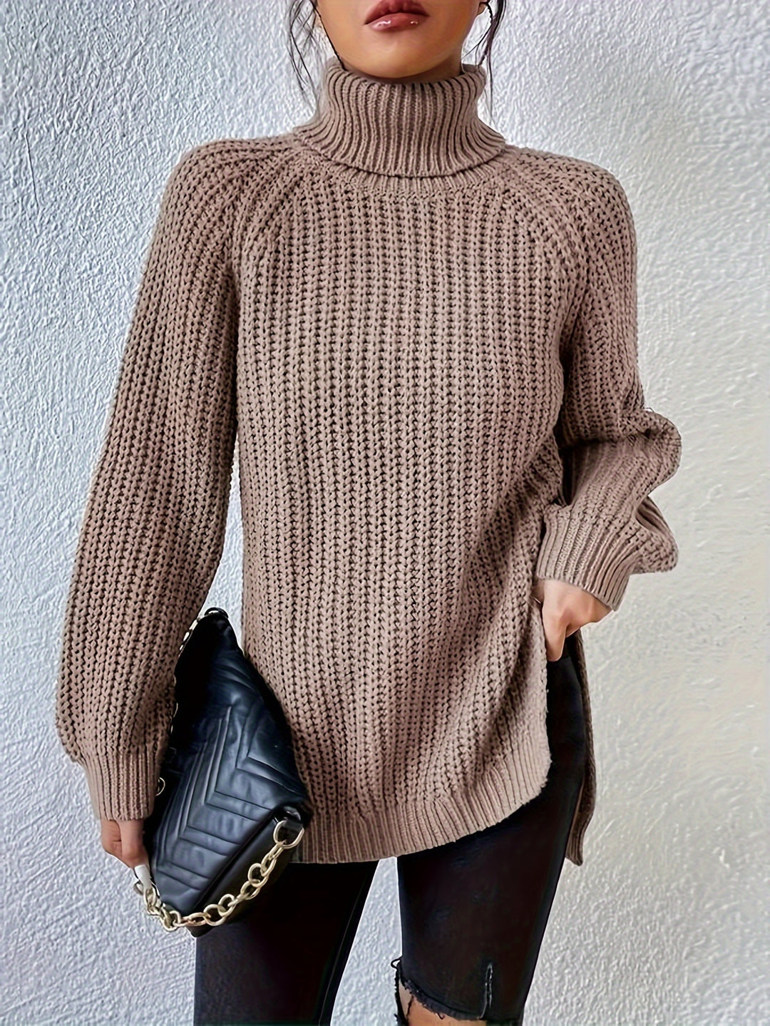 Isabella | Pull à col roulé tricoté