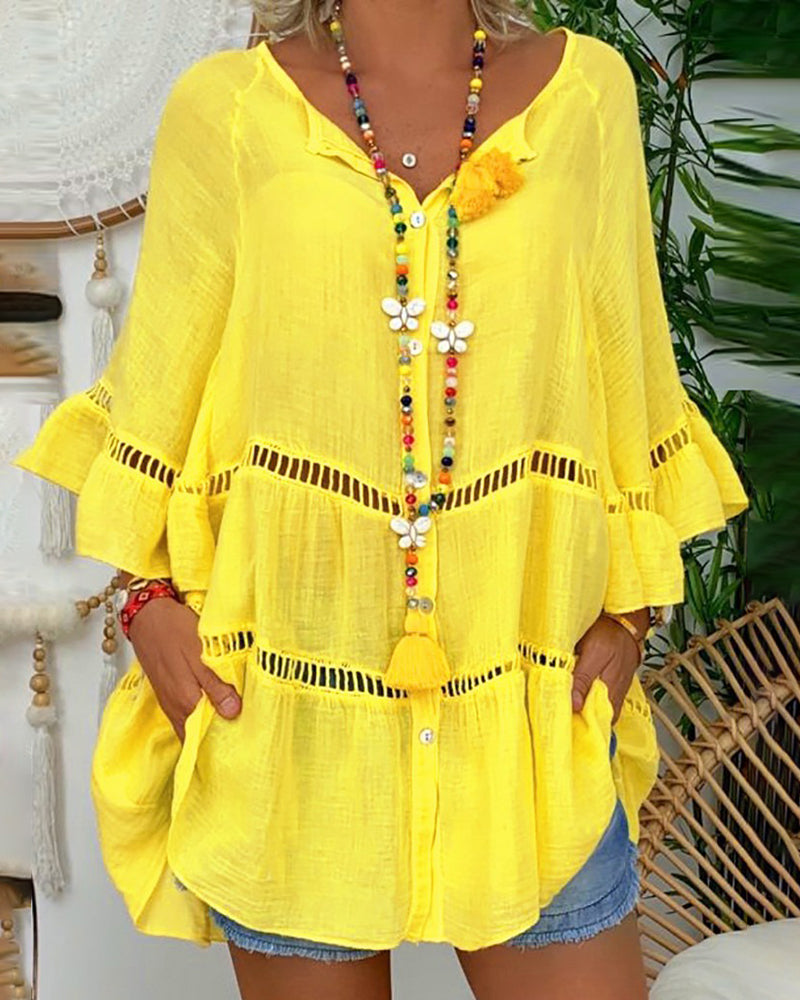 Gallery Print robe midi sans manches