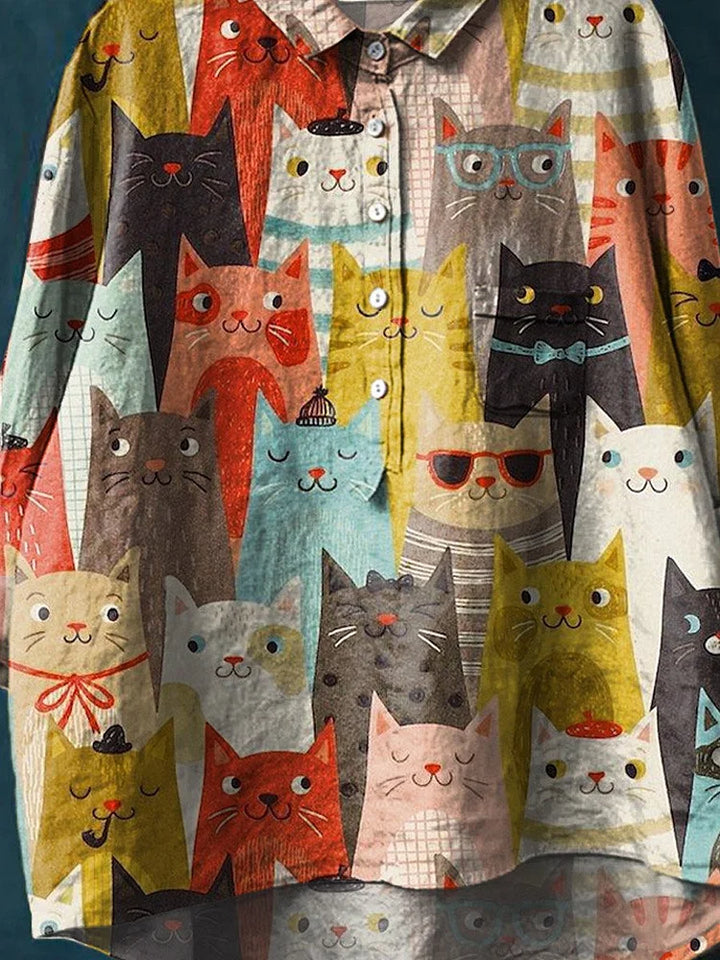 T-shirt Creative Cat avec l'art de Sheila