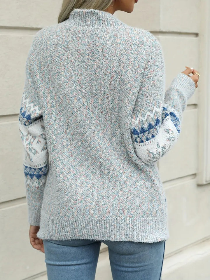 Pull à motifs islandais pour femme