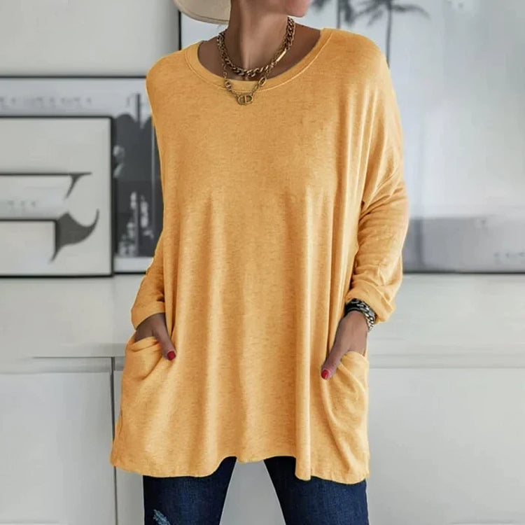 Pull à col rond oversize décontracté