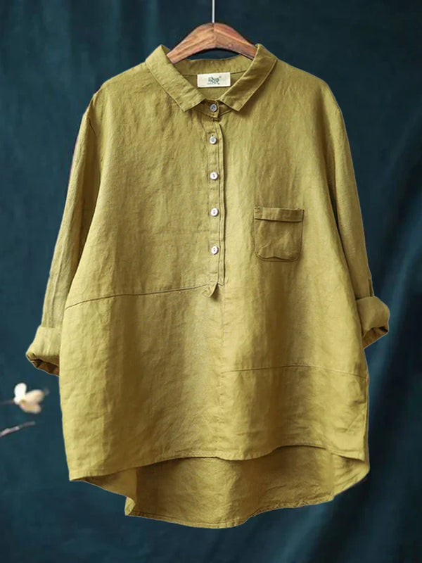 Chemise à boutons élégante avec une couverture flatteuse
