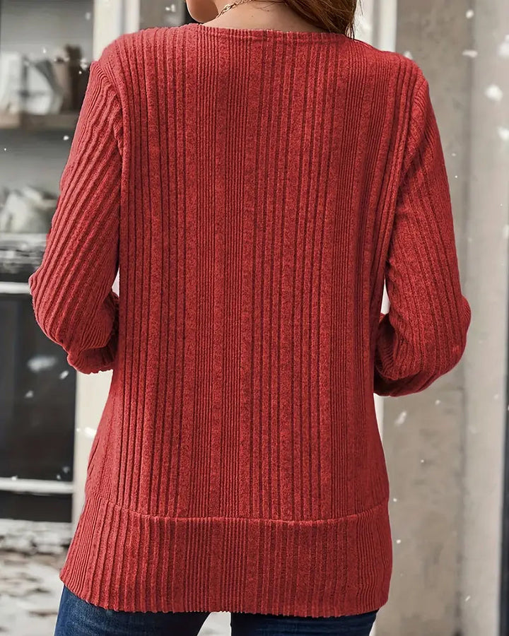 Pull en maille effet deux-pièces
