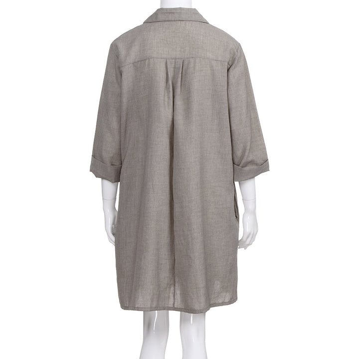 Robe à col chemisier et manches