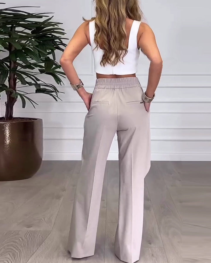 Pantalon Irregular Personality à jambes larges