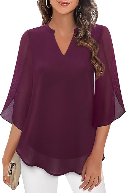 Blouse Graceful à manches fendues