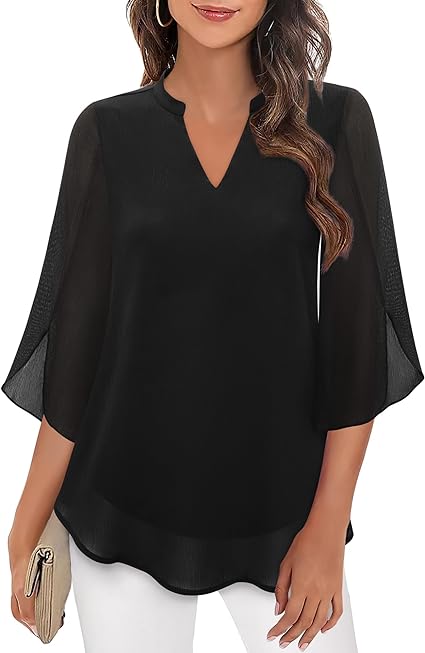 Blouse Graceful à manches fendues