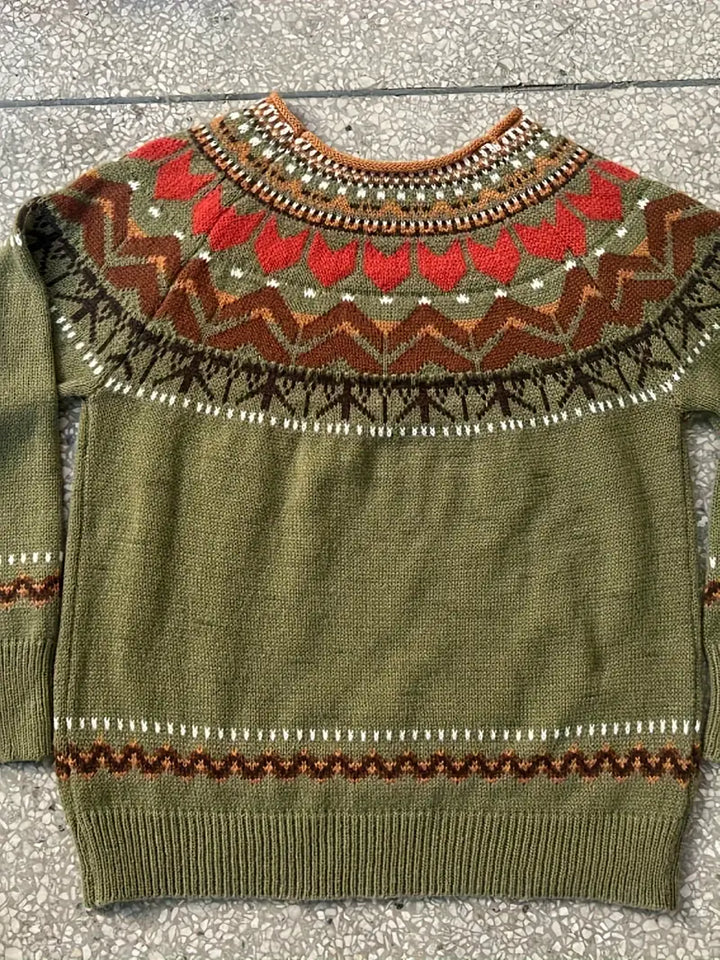 Pull traditionnel islandais en maille Lopapeysa