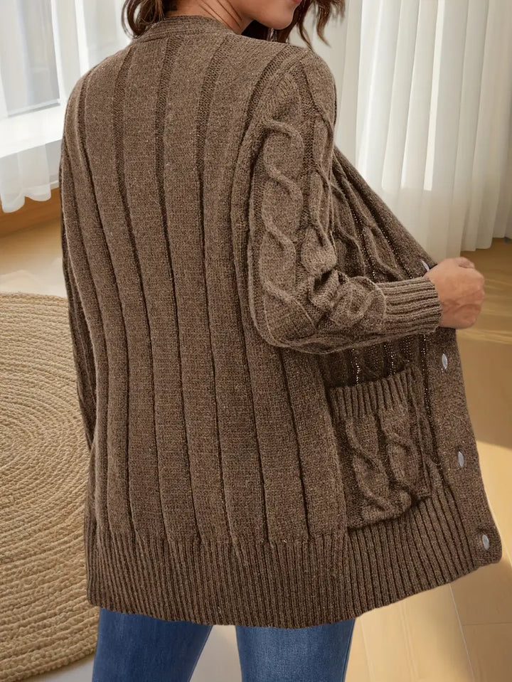 Cardigan élégant à col V pour femme