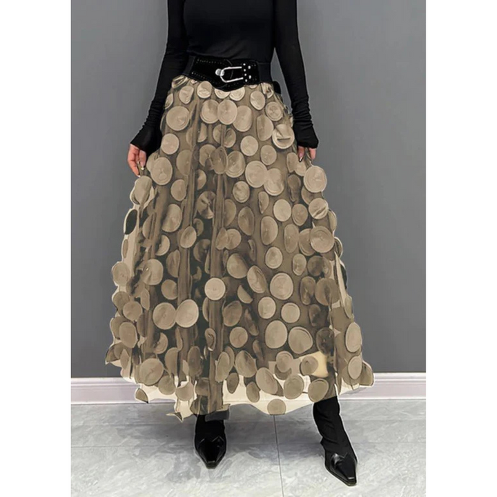 Jupe maxi à pois vintage classique
