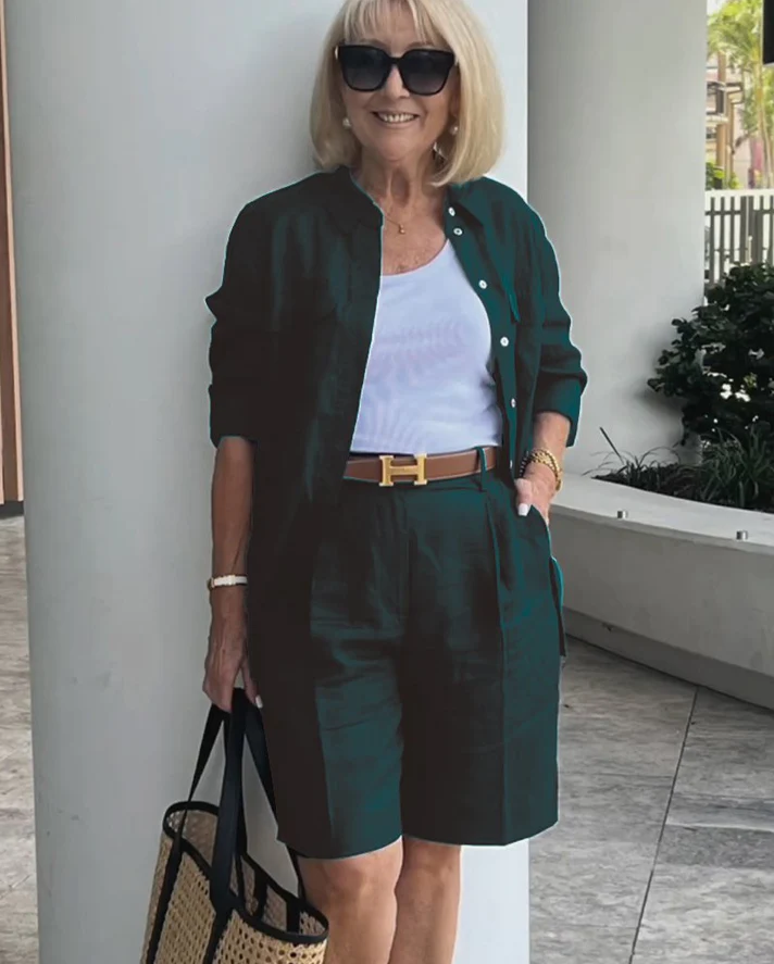Ensemble deux pièces avec cardigan pour femme